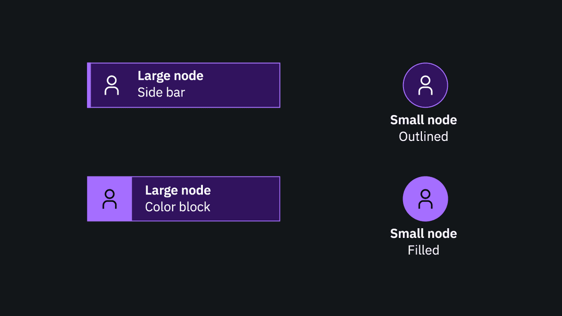 animation showing color options for dark backgrounds